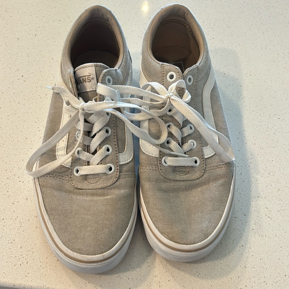 Tan & White Vans